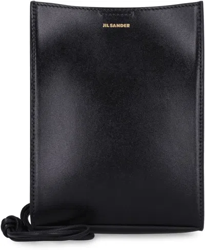 Jil Sander Black Leather Tangle Shoulder Bag