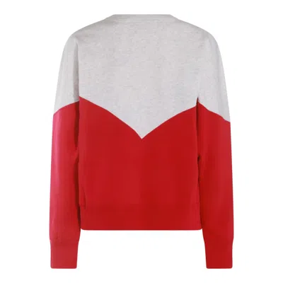 Isabel Marant Étoile Red And Ecru Cotton Sweatshirt In Cranberry