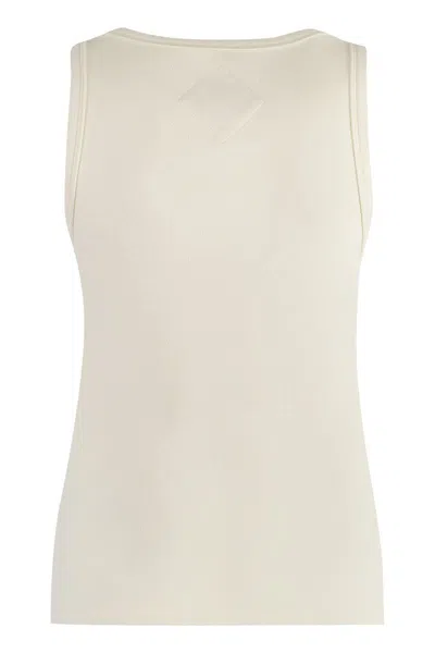 Mcm Knitted Tank Top In Ivory