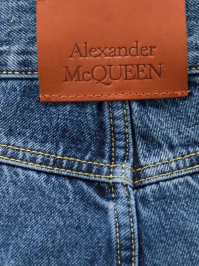 Alexander Mcqueen Turn-up Jeans In Blue