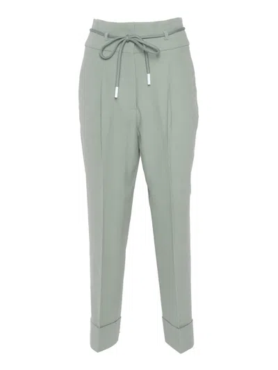 Peserico Mint Green Trousers In Multi