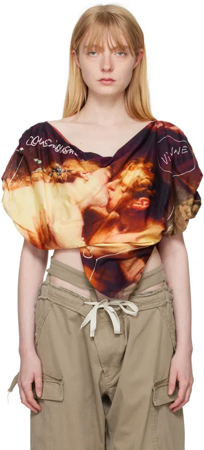 Vivienne Westwood Kiss Heart T-shirt In Multicolor