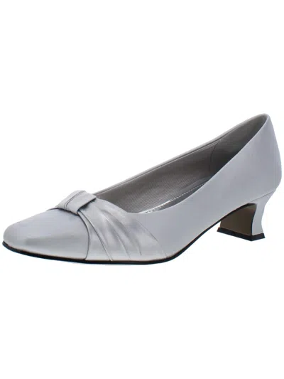 Easy Street Waive Womens Solid Slip On Pumps In Grey
