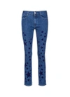 STELLA MCCARTNEY Star velvet flock skinny jeans