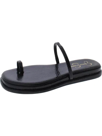 Jessica Simpson Malha Womens Slip On Wedges Slide Sandals In Black