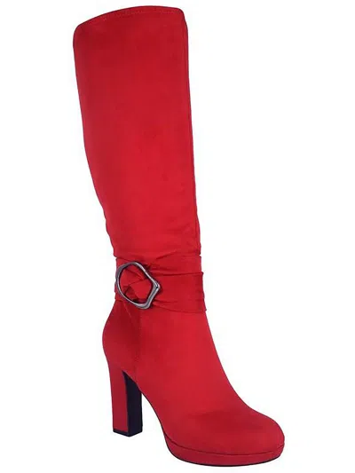 Impo Women's Ovidia Stretch Platform Boot With Memory Foam Women's Shoes In Red