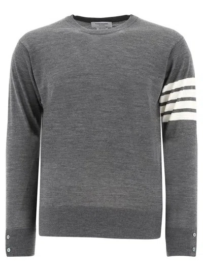 Thom Browne "4-bar" Sweater In Grey