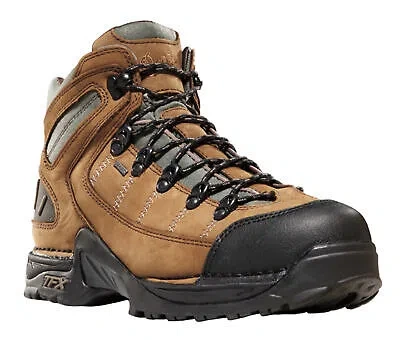 Pre-owned Goretex Danner 453 5.5in Mens Dark Tan Leather  Hiking Boots 45364 In Brown