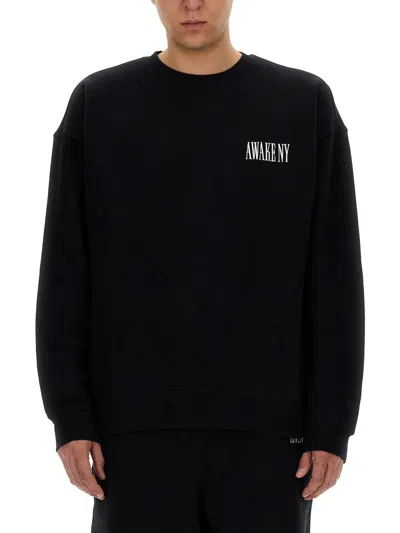 Awake Ny Sweatshirt With Logo In Black
