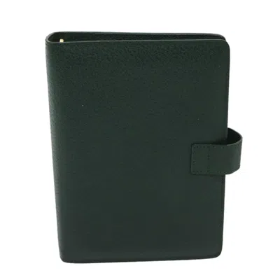 Gucci Couverture Agenda Green Leather Wallet  () In Gray