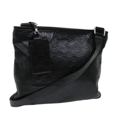 Gucci Ssima Black Leather Shoulder Bag ()