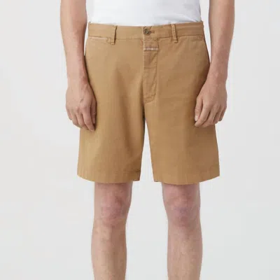 Closed Classic Chino Shorts In Nutmeg In Brown