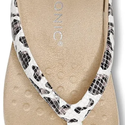 Vionic Dillon Leopard Sandals In White