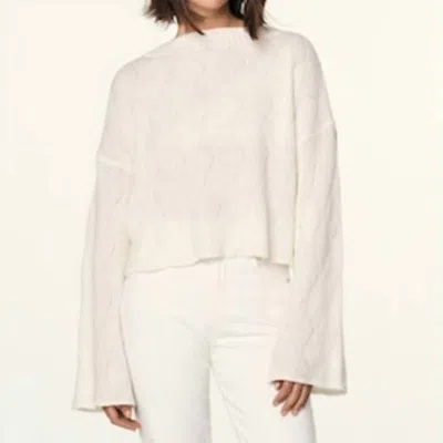 Amo Patchwork Sweater In Natural In White