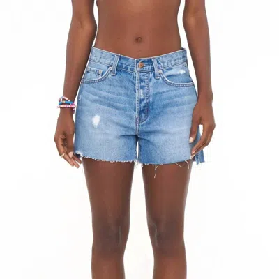 Pistola Connor Relaxed High Rise Vintage Short In Blue