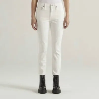 Edwin Bree Mid Rise Straight Crop Jean In Optic White