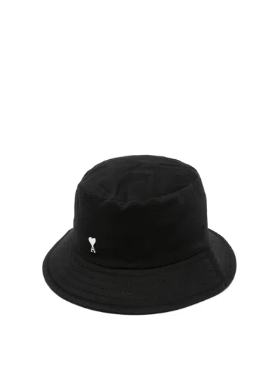 Ami Alexandre Mattiussi Ami-de-coeur Bucket Hat In Black