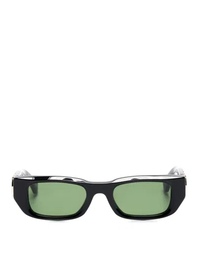 Off-white Fillmore Rectangle-frame Sunglasses In Black