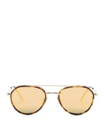 Thom Browne Pilot-frame Sunglasses In Grey