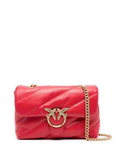 Pinko Love Puff Classic Shoulder Bag In Red