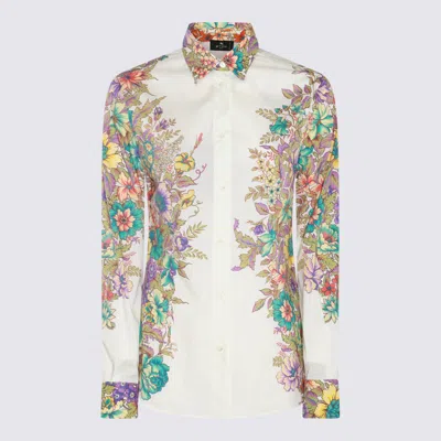 Etro Multicolor Cotton Shirt In Red