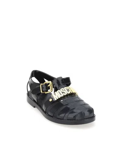 Moschino Sandals In Nero
