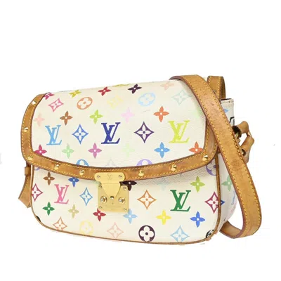 Pre-owned Louis Vuitton Sologne Canvas Shoulder Bag () In White
