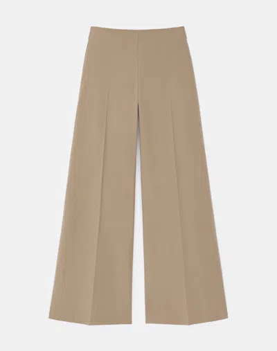 Lafayette 148 Cotton Twill Bowery Pant In Brown