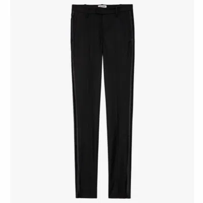Zadig & Voltaire Prune Split Mid-rise Woven Trousers In Multi