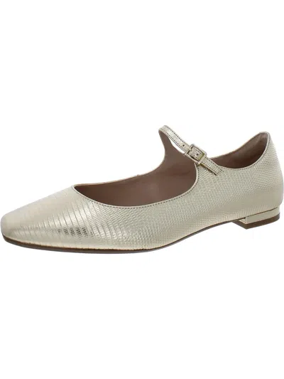 Cole Haan Bridge Womens Leather Square Toe Mary Janes In White
