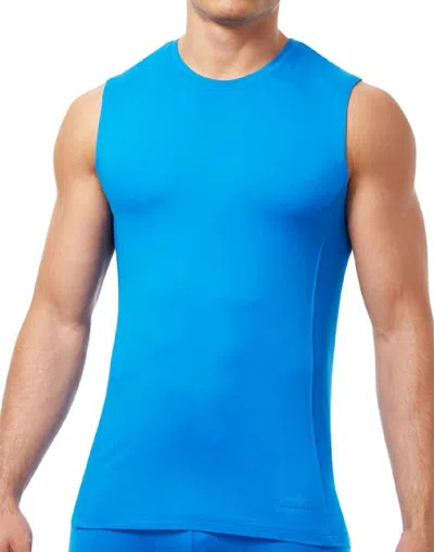 Papi Sport Muscle Tank Top Shirt In Blue