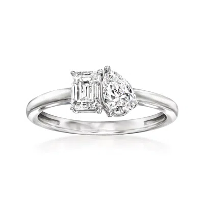 Ross-simons Diamond Toi Et Moi Ring In 14kt White Gold