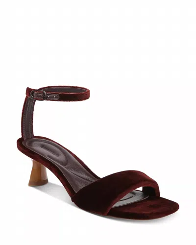 Vince Prue Open Toe Sandal In Pinot Velvet In Multi