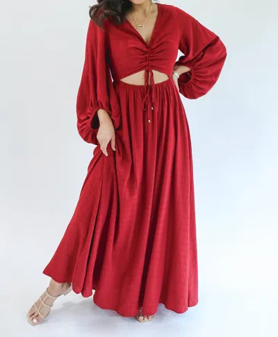 Entro Grand Entrance Maxi Dress In Cranberry In Pink