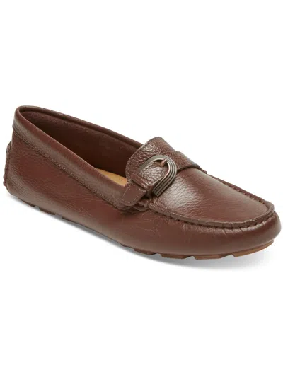 Rockport Bayview Rib Loafer Womens Leather Loafers In Brown