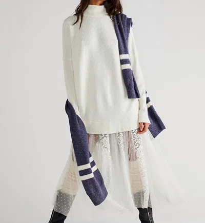 Free People Casey Tunic Sweater In Ivory In Multi