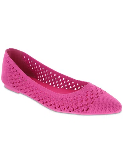 Mia Lovi Womens Pointed Toe Crochet Loafers In Pink