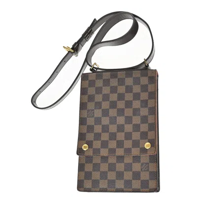 Pre-owned Louis Vuitton Portobello Canvas Shoulder Bag () In Brown