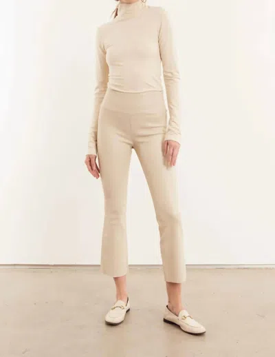 Sprwmn Cropped Flare Legging In Off White