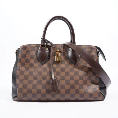 Pre-owned Louis Vuitton Normandy Damier Ebene Coated Canvas Shoulder Bag In Brown