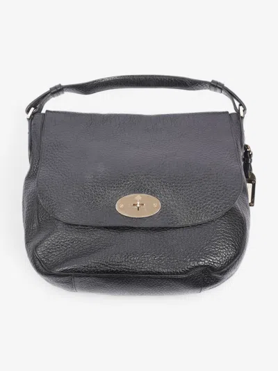 Mulberry Postman's Lock Hobo Leather Shoulder Bag In Black