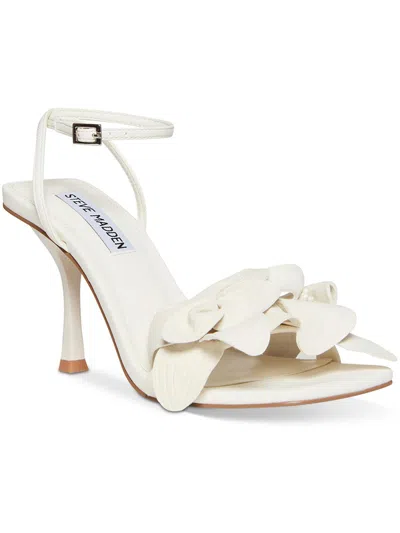 Steve Madden Amani Womens Leather Heels In White