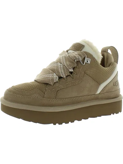 Ugg Lowmel Womens Faux Suede Casual And Fashion Sneakers In Beige