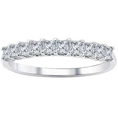 Pompeii3 1/2ct Princess Cut Diamond U-prong Wedding Ring 10k White Gold In Multi