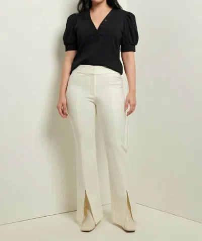 Derek Lam 10 Crosby Maeve Front Slit Trousers In Soft White