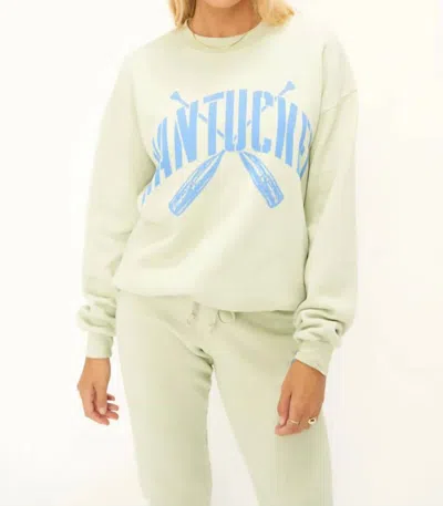 Project Social T Nantucket Rowing Sweatshirt In Mint Matcha In Multi