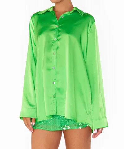 Show Me Your Mumu Smith Buttondown Shirt In Bright Green