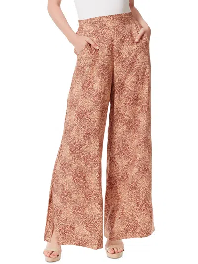 Jessica Simpson Womens Wide Legs Flat Front Palazzo Pants In Multi