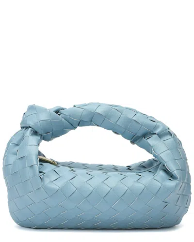 Tiffany & Fred Paris Woven Knot Leather Satchel In Blue