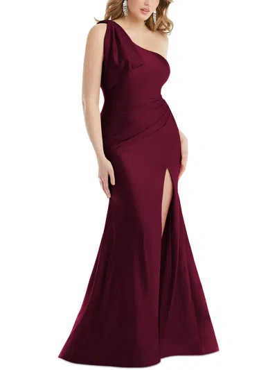 Cynthia & Sahar Womens Bow Polyester Evening Dress In Red